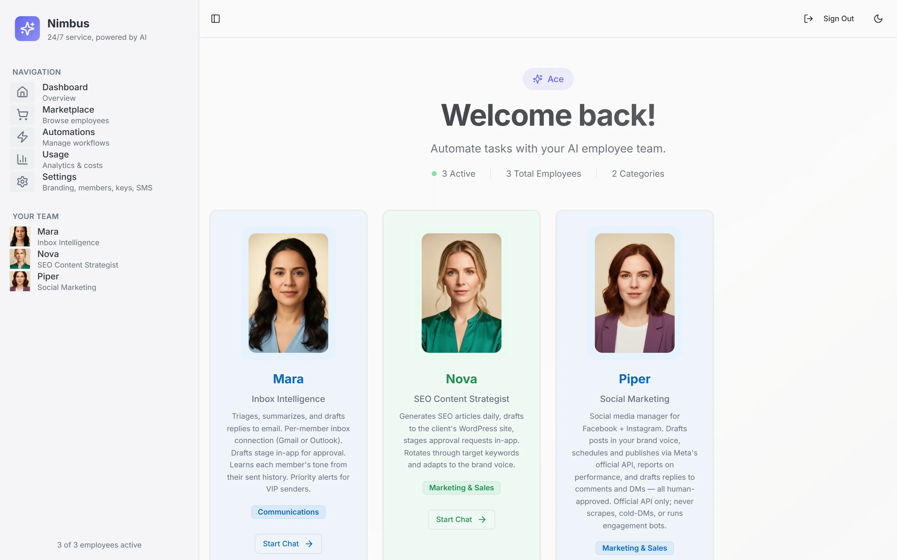 Your whole team, one dashboard